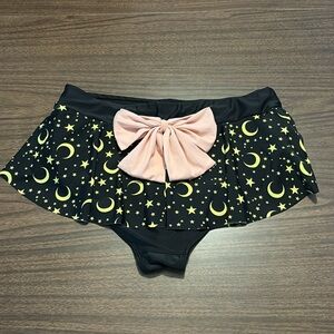 Sailor Moon Hot Topic Large Bikini Bottoms Skirt Skort Stars Black